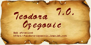 Teodora Ožegović vizit kartica